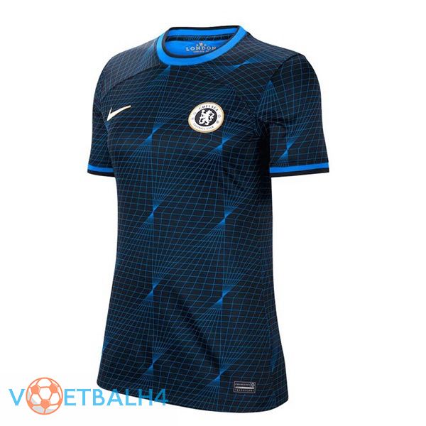 FC Chelsea Dames voetbal jersey uit blauw 2023/2024