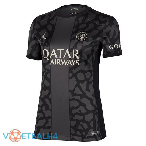 Paris PSG Dames voetbal jersey derde zwart 2023/2024