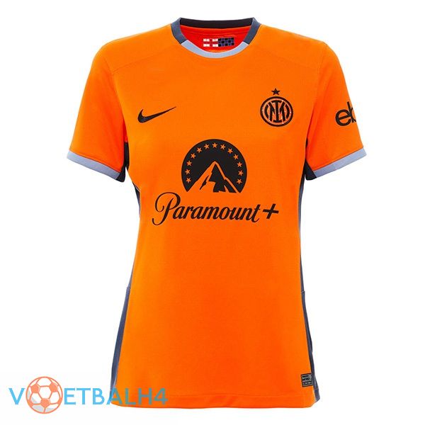 Inter Milan Dames voetbal jersey derde oranje 2023/2024