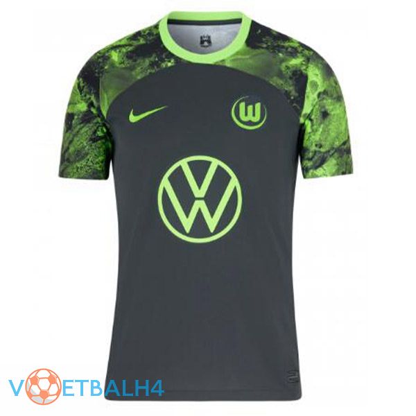 Vfl Wolfsburg voetbal jersey uit zwart 2023/2024