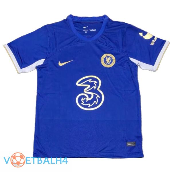 FC Chelsea voetbal jersey thuis blauw gelekte versie 2023/2024