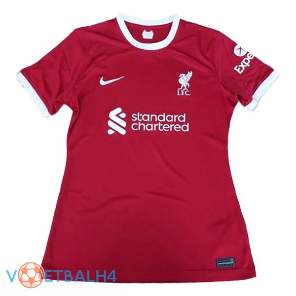 FC Liverpool voetbal jersey thuis rood gelekte versie 2023/2024