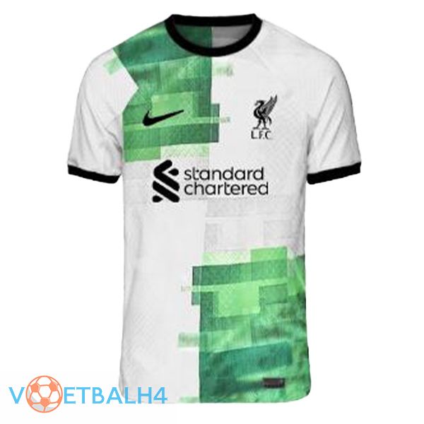 FC Liverpool voetbal jersey uit wit groente gelekte versie 2023/2024