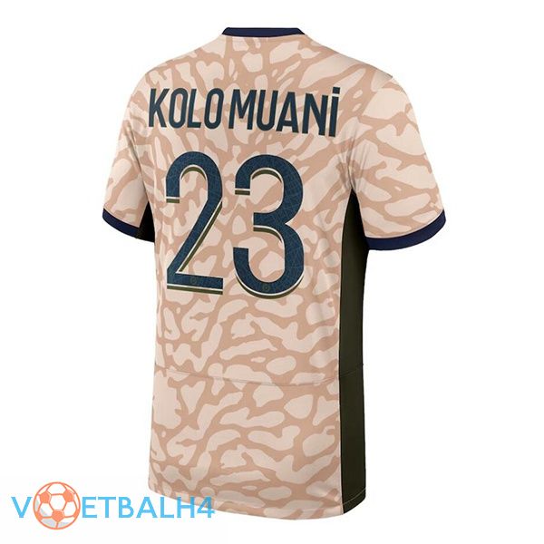 Paris PSG (Kolo Muani 23) voetbal jersey vierde roze 2023/2024