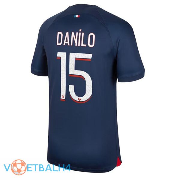 Paris PSG (Danilo 15) voetbal jersey thuis koninklijk blauwe 2023/2024