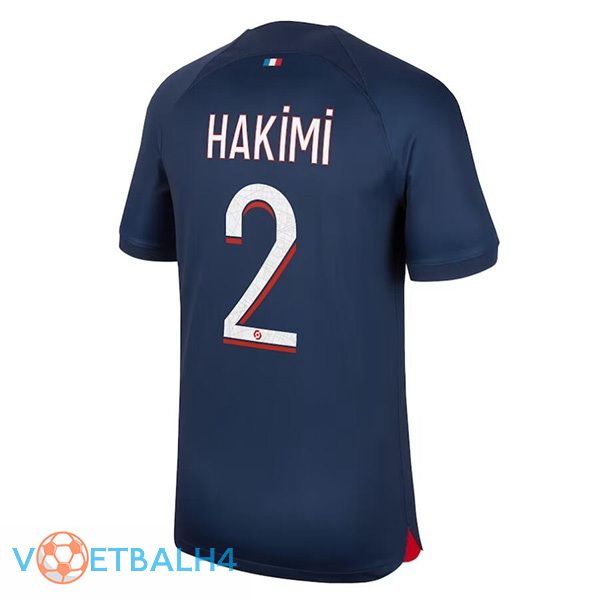 Paris PSG (Hakimi 2) voetbal jersey thuis koninklijk blauwe 2023/2024