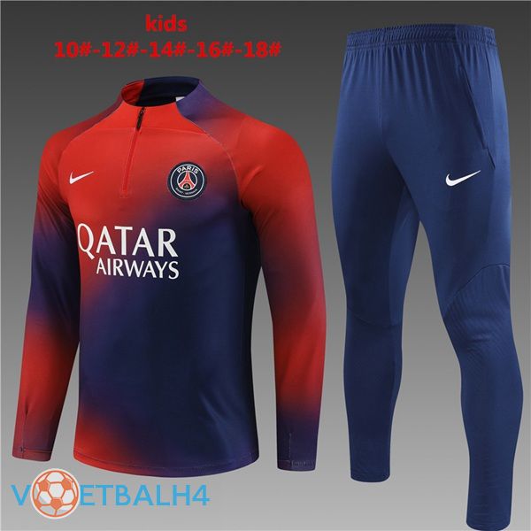 Paris PSG kinderen trainingspak blauw rood 2023/2024