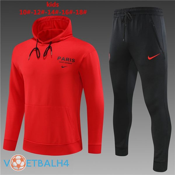 Paris PSG kinderen trainingspak Hoodie rood 2023/2024