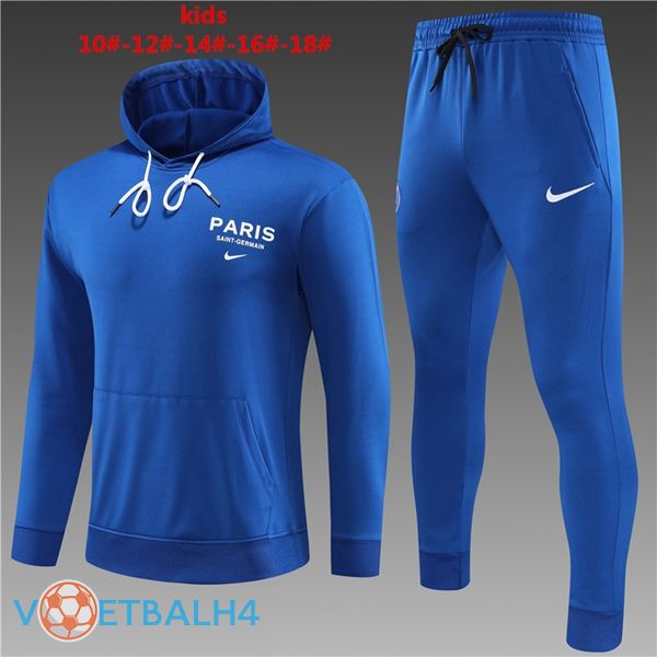 Paris PSG kinderen trainingspak Hoodie blauw 2023/2024