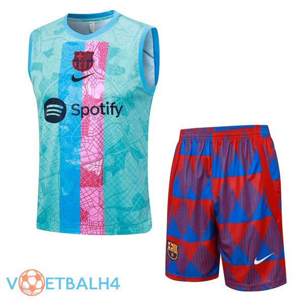 FC Barcelona voetbal Vest + korte broek groente 2023/2024