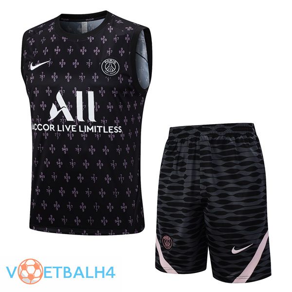 Paris PSG voetbal Vest + korte broek zwart 2023/2024