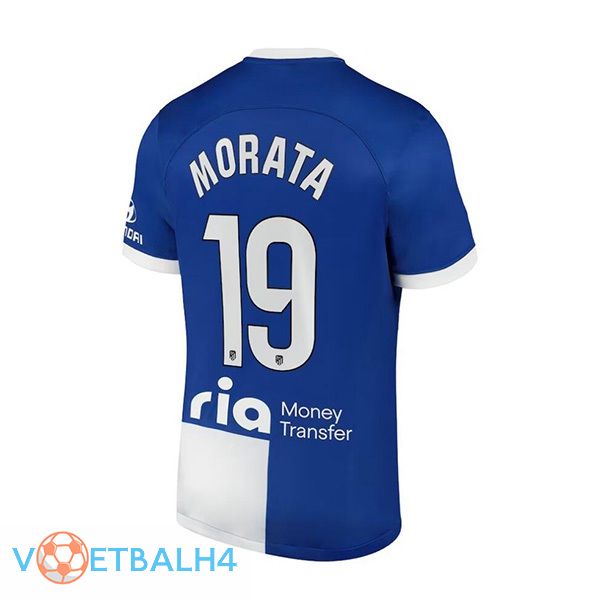 Atletico Madrid (Morata 19) uit voetbal jersey blauw 2023/2024