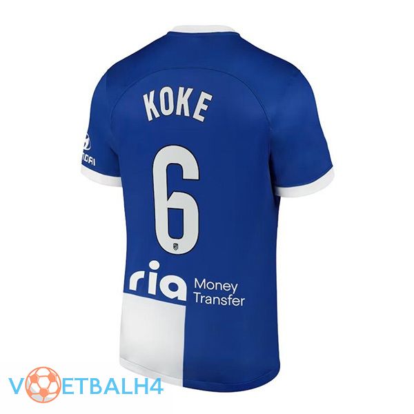 Atletico Madrid (Koke 6) uit voetbal jersey blauw 2023/2024