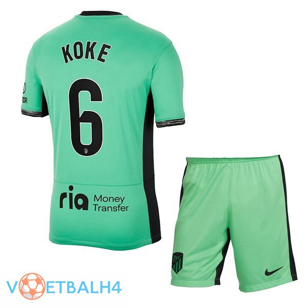 Atletico Madrid (Koke 6) kinderen voetbal jersey derde groente 2023/2024