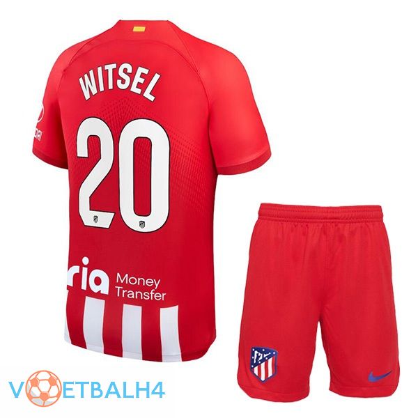 Atletico Madrid (Witsel 20) kinderen voetbal jersey thuis rood 2023/2024