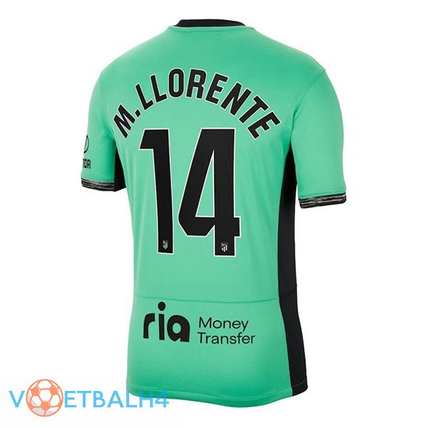 Atletico Madrid (M. Llorente 14) voetbal jersey derde groente 2023/2024