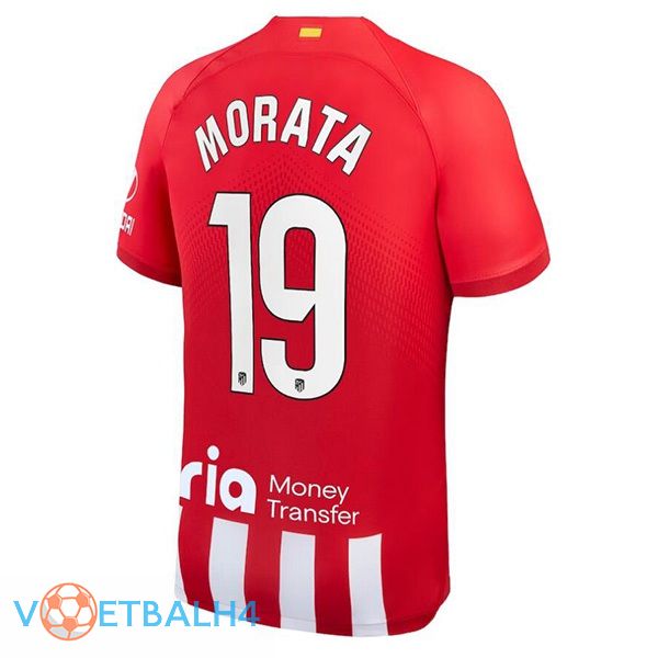 Atletico Madrid (Morata 19) voetbal jersey thuis rood 2023/2024