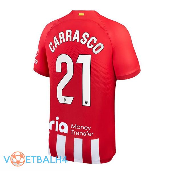 Atletico Madrid (Carrasco 21) voetbal jersey thuis rood 2023/2024