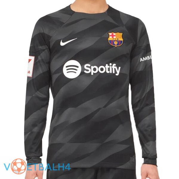 FC Barcelona doelman voetbal jersey lange mouwzwart 2023/2024