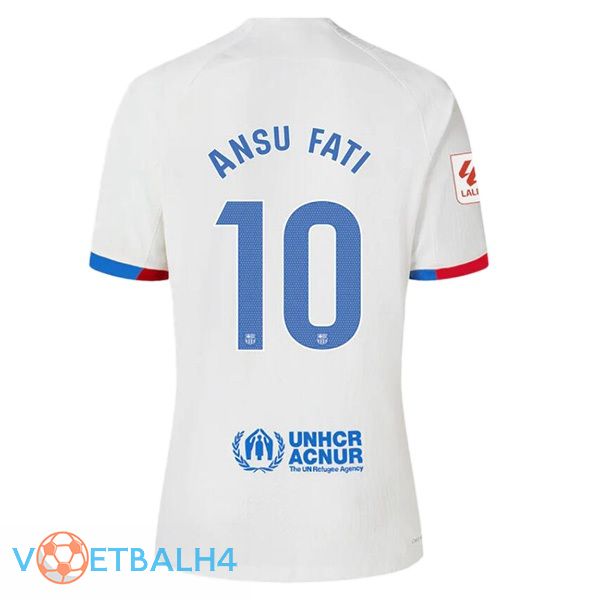 FC Barcelona (ANSU FATI 10) uit voetbal jersey wit 2023/2024