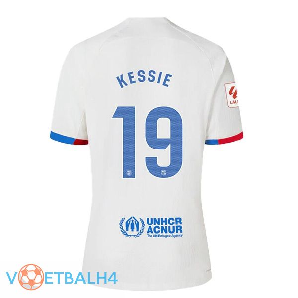 FC Barcelona (KESSIE 19) uit voetbal jersey wit 2023/2024