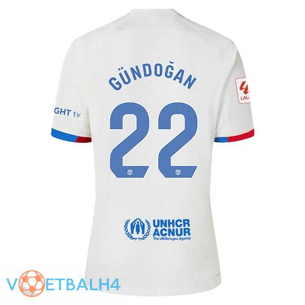 FC Barcelona (GÜNDOĞAN 22) voetbal jersey uit wit 2023/2024