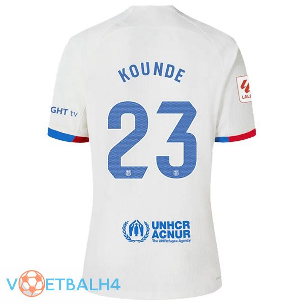 FC Barcelona (KOUNDE 23) voetbal jersey uit wit 2023/2024