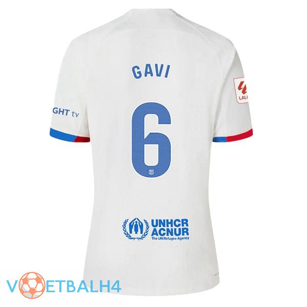 FC Barcelona (GAVI 6) voetbal jersey uit wit 2023/2024