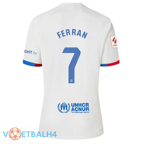 FC Barcelona (FERRAN 7) voetbal jersey uit wit 2023/2024