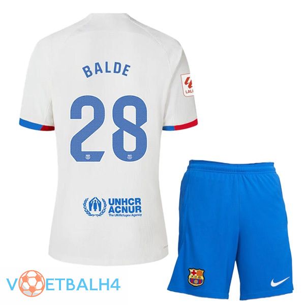 FC Barcelona (BALDE 28) kinderen uit voetbal jersey wit 2023/2024