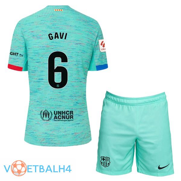 FC Barcelona (GAVI 6) kinderen voetbal jersey derde groente 2023/2024