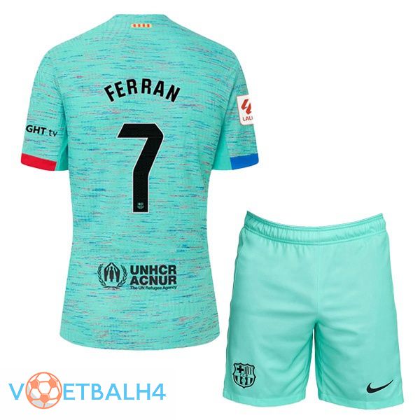 FC Barcelona (FERRAN 7) kinderen voetbal jersey derde groente 2023/2024