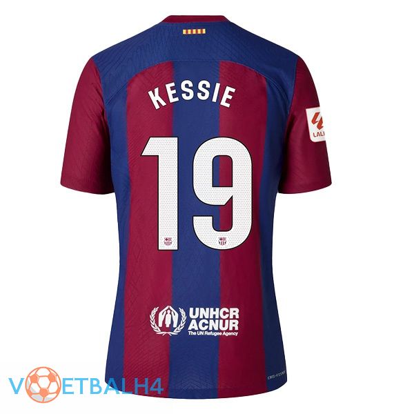 FC Barcelona (KESSIE 19) voetbal jersey thuis blauw rood 2023/2024