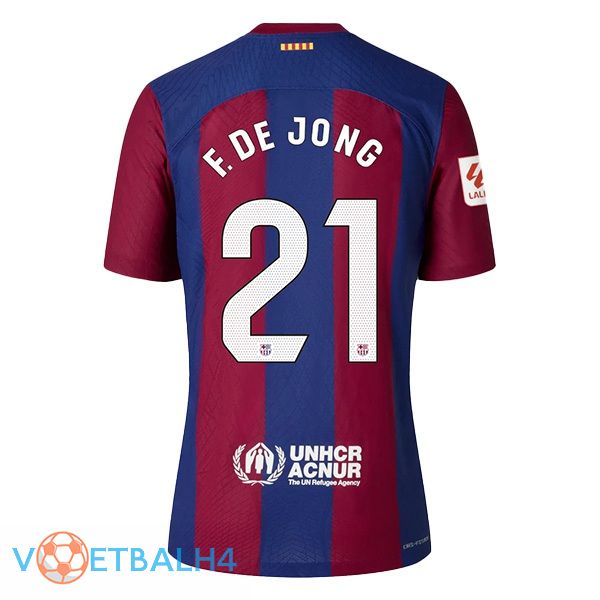 FC Barcelona (F. De JONG 21) voetbal jersey thuis blauw rood 2023/2024