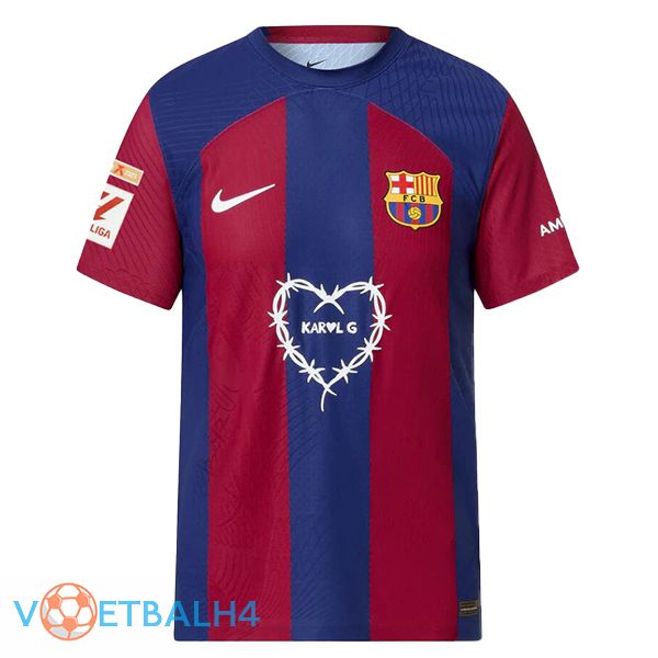 FC Barcelona voetbal jersey Karol G Speciale editie blauw rood 2023/2024