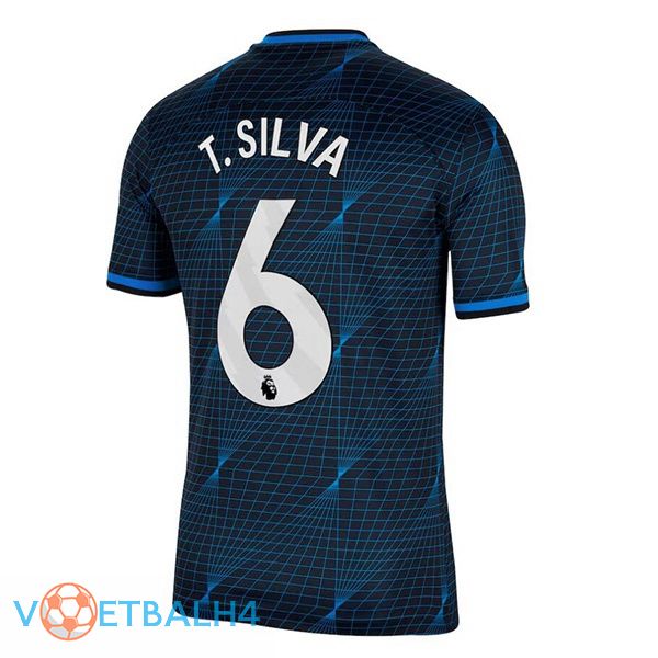 FC Chelsea (T. Silva 6) voetbal jersey uit blauw 2023/2024