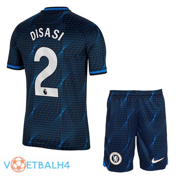 FC Chelsea (Disasi 2) kinderen voetbal jersey uit blauw 2023/2024