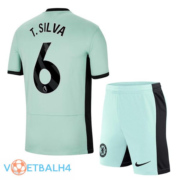 FC Chelsea (T. Silva 6) kinderen voetbal jersey derde groente 2023/2024