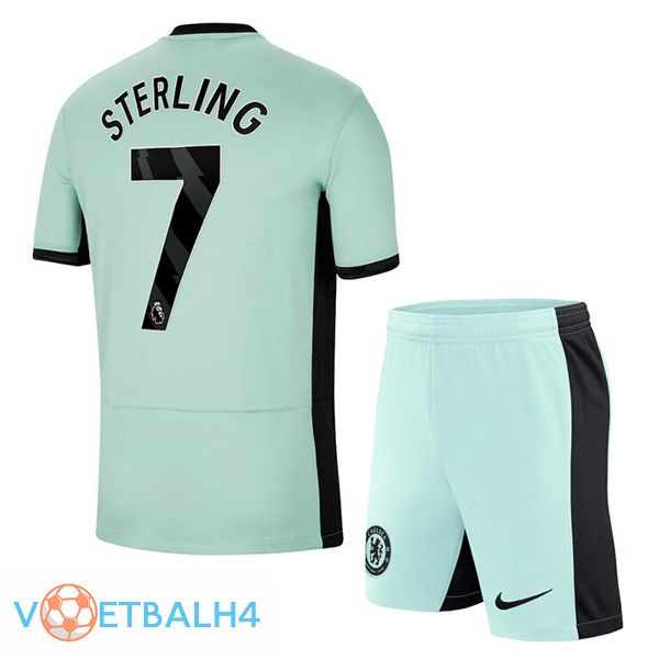 FC Chelsea (Sterling 7) kinderen voetbal jersey derde groente 2023/2024