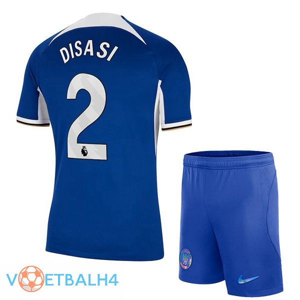 FC Chelsea (Disasi 2) kinderen voetbal jersey thuis blauw 2023/2024