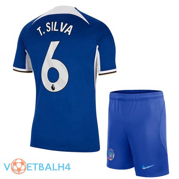 FC Chelsea (T. Silva 6) kinderen voetbal jersey thuis blauw 2023/2024