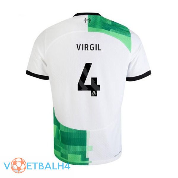 FC Liverpool (VIRGIL 4) voetbal jersey uit wit groente 2023/2024