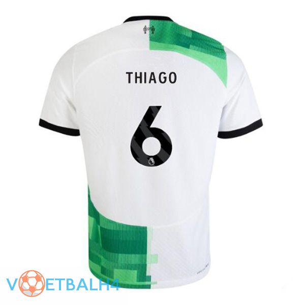 FC Liverpool (THIAGO 6) voetbal jersey uit wit groente 2023/2024