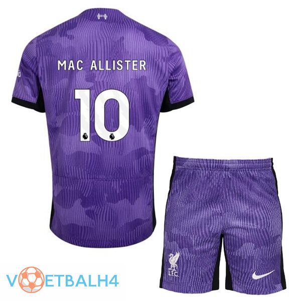 FC Liverpool (MAC ALLISTER 10) kinderen voetbal jersey derde paars 2023/2024