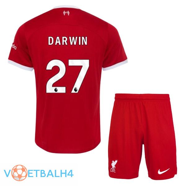 FC Liverpool (DARWIN 27) kinderen voetbal jersey thuis rood 2023/2024