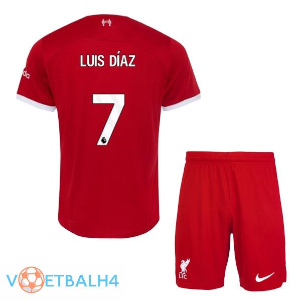 FC Liverpool (LUIS DÍAZ 7) kinderen voetbal jersey thuis rood 2023/2024