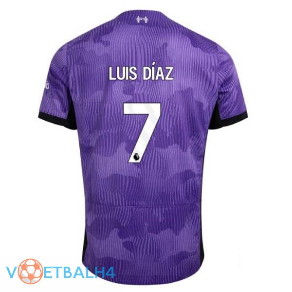 FC Liverpool (LUIS DÍAZ 7) voetbal jersey derde paars 2023/2024