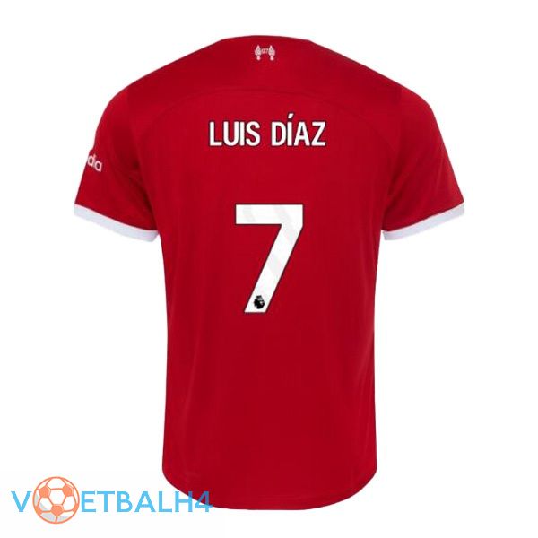 FC Liverpool (LUIS DÍAZ 7) voetbal jersey thuis rood 2023/2024