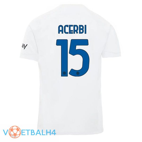 Inter Milan (ACERBI 15) uit voetbal jersey wit 2023/2024