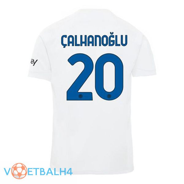 Inter Milan (ÇALHANOĞLU 20) uit voetbal jersey wit 2023/2024